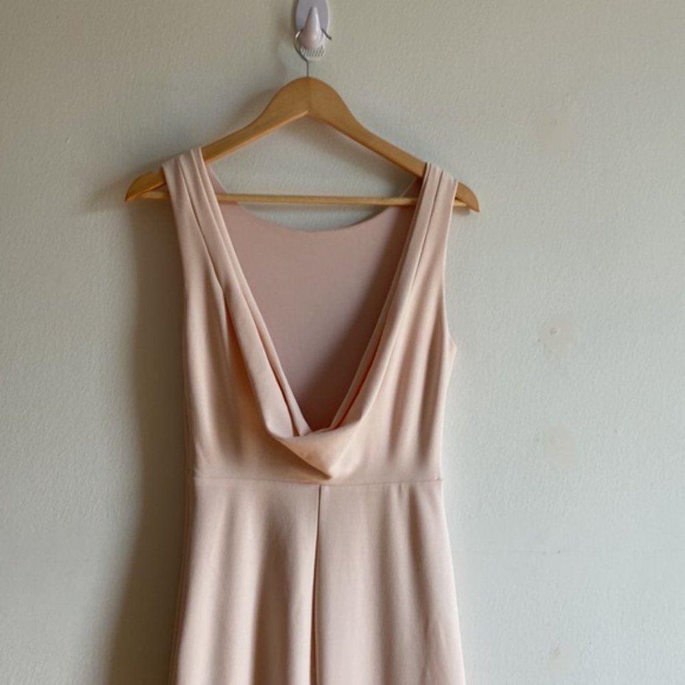 Lulus maxi scoop back form fitted dusty pink dress - Picture 5 of 11